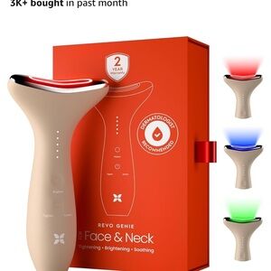 Revo Genie Face & Neck Skincare Tool - Beige and Red
